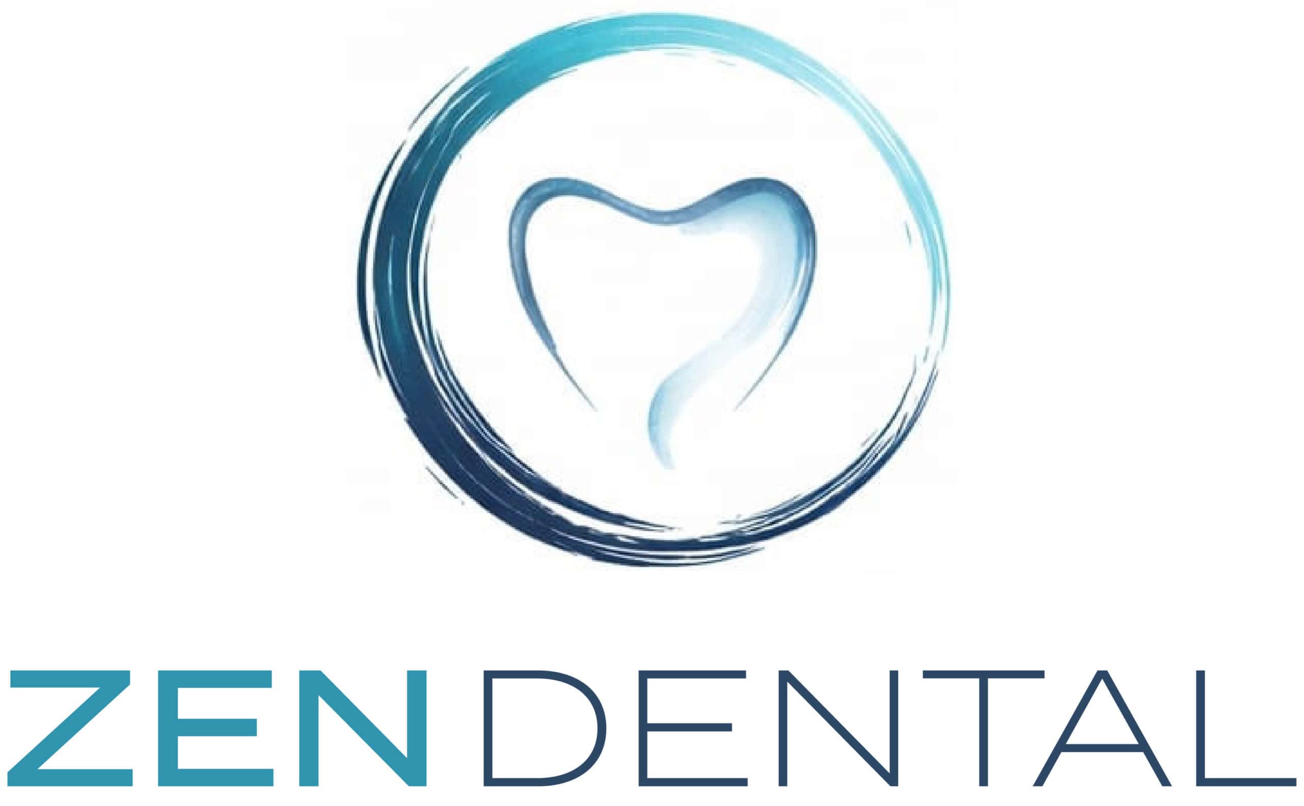 Zen Dental logo featuring a stylized tooth within a circular design, emphasizing cosmetic dentistry services in Enfield, CT.